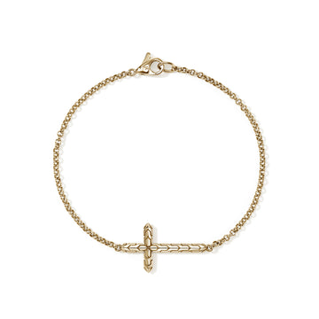 JH Essential Cross Bracelet, Gold|BUGG98941