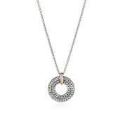 Icon Link Pendant Necklace, Sterling Silver, Gold, 2MM|NZZ98954