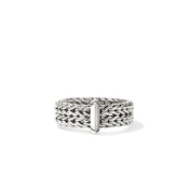 Icon Link Bar Ring, Sterling Silver, 6MM|RB98736