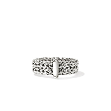 Icon Link Bar Ring, Sterling Silver, 6MM|RB98736